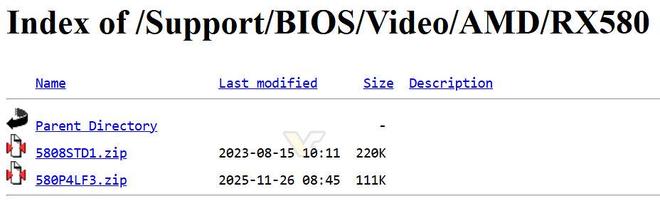 七年老將仍有新固件,訊景為Radeon RX 580 GTS 4GB顯卡更新BIOS